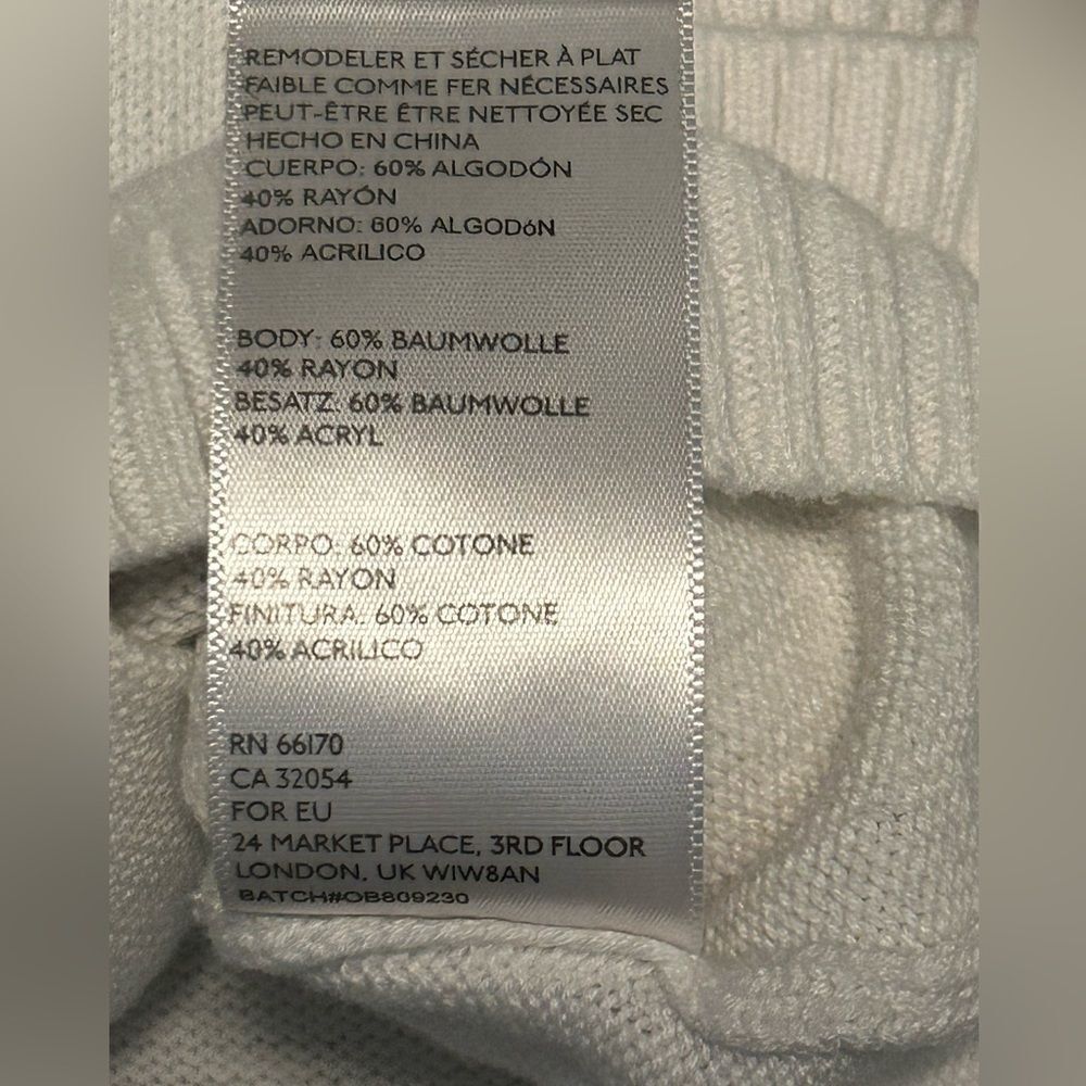 Urban outfitters‎ white contrast trim cropped sweater Small - Picture 12 of 13